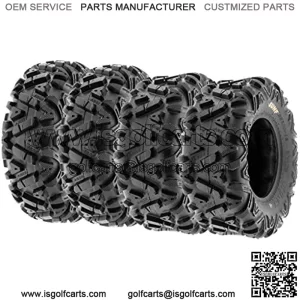 Set of 4 SunF Power.I ATV UTV all-terrain Tires 25x8-12 Front & 25x10-12 Rear, 6 PR, Tubeless A033