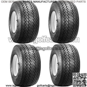 Set of 4 Golf Cart Street Course Tires Only 18x8.5-8 Duro Sawtooth 4 Ply
