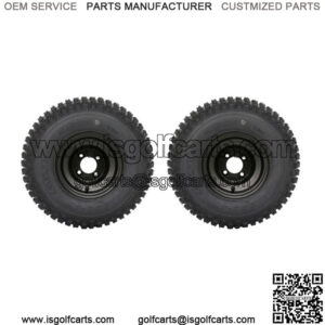 GOLF CART 8" BLACK STEEL WHEELS and 18x9.5-8" KNOBBY TIRES (SET OF 2)