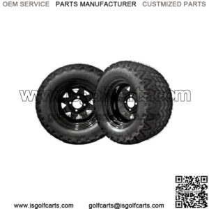 BLACK FRIDAY Black Golf Cart 12" Wheels w/ 23" Golf Cart Tires - Set/4