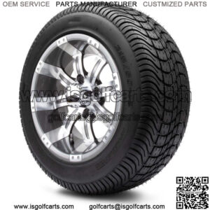 12" Gunmetal Golf Cart Wheels and Tires (215-50-12) - Set of 4