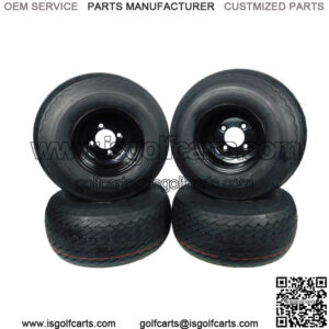 Wheel and Tire Combo 18x8.5-8 Golf Cart Tire with Black 4/4 Rim 4 PACK