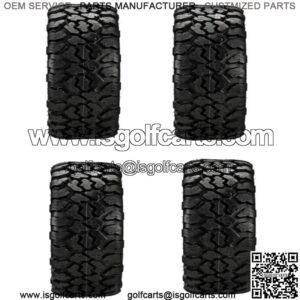 4 Golf Cart  20x10R-12 Sierra Rover Steel Belted Radial All Terrain Tires