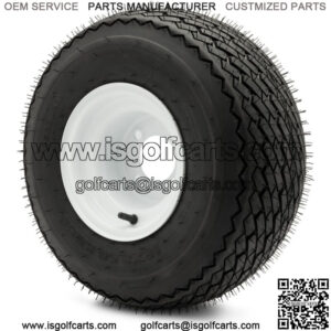 8" Glossy White Wheel and Odyssey Perduro (18/8.5-8) Golf Cart Tire