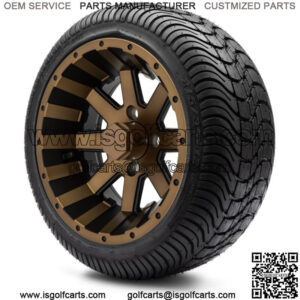 12" Assault Bronze Golf Cart Wheels and Tires (215-35-12) - Set of 4