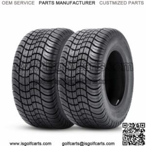 Set Of 2 205/50-10 Golf Cart Tires 205/50/10 4PR Heavy Duty Tubeless Replacement