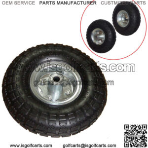 2 NEW 10" AIR Tires Wheels 5/8" Bearing for Dlly/ Go Cart/ Golf Cart/ Tricycle