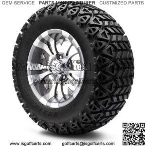 12" Vampire Gunmetal Golf Cart Wheels and Tires (23x10.50-12) - Set of 4