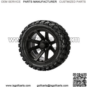 4 Golf Cart 23x10-14 Sierra Rover Tires on 14x7 Matte Black Rampage Wheels