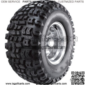 Golf Cart Wheel and Tire Assembly- 22 x 11-10 Knobby Tread Fits Yamaha