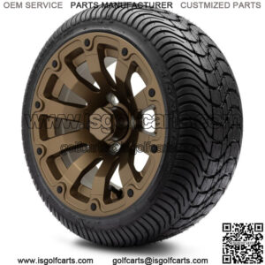 12" Bomber Matte Bronze Golf Cart Wheels and Tires (215-35-12) - Set of 4