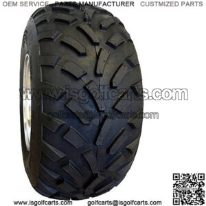 18x8-8 All Terrain Golf Cart Tires and 8" Black Steel Golf Cart Wheels Combo - Set of 4