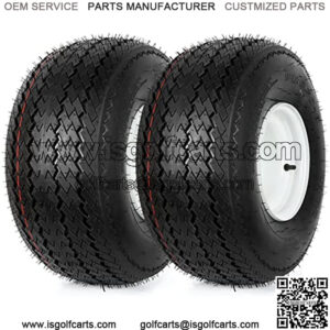 18x8.50-8 Lawn Mower Tires with Rim, 18x8.5-8 Tractor Turf Tire, 4 Ply Tubeless, 815lbs Capacity, Set of 2