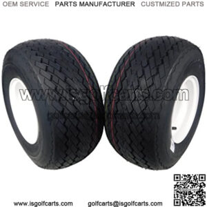 Wheel & Tire Golf Cart Tire 18x8.5-8 with White 8x7 4/4 Rim 2 PACK