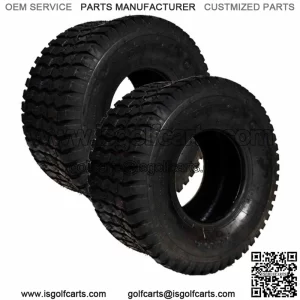 Two 13/6.50-6 13/6.50X6 13x6.50-6 Golf Cart Lawnmower Turf Tread 4 PLY Tires