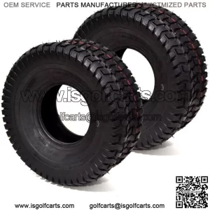 2PK 15/6.00-6 15/6.00x6 4ply Tubeless Tires for Club Car EZGO Golf Cart & Mowers
