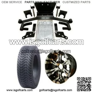 Club Car Precedent Low Profile Tire/Wheel Combo & 4" Block Lift Kit Bundle