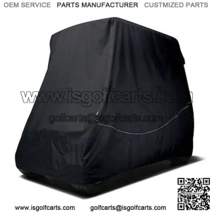 Black Golf Cart Storage Cover - For Sdard Top Carts