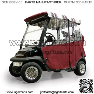 Burgundy Sunbrella 3-Sided Custom Over-The-Top Enclosure (Universal Fit)