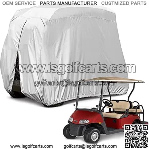 4 Passenger 400D Waterproof Sunproof Golf Cart Cover Roof 80" L, fits EZ GO, and Yamaha, Dustproof and Durable