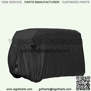 Deluxe Golf Cart Covers 4 Passenger, 420D 4 Seat Club Car Cover Waterproof Sunproof Dustproof Black XGF2H