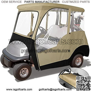 KAKIT 800D 2-Person Golf Cart Enclosure with Roll-up Windshield, Universal Golf Cart Rain Cover Fits Club Car Precedent 2000-2019, Seat Cover and Storage Bag Included