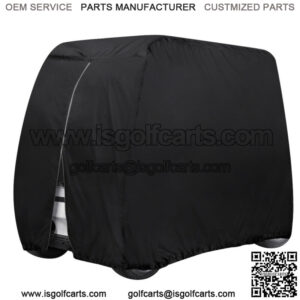 Waterproof Golf Cart Cover Zipper 4 Passenger EZ GO Club Car Yamaha Elastic Hem