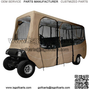Deluxe Driveable 6-passenger Golf Cart Enclosure - (up to 124" tops)
