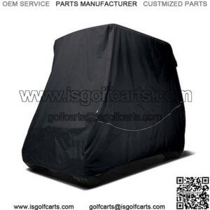 Black Golf Cart Storage Cover - For Standard Top Carts
