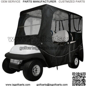 Classic Accessories Deluxe Black 4-Passenger Golf Cart Enclosure (Universal Fit, 80" Tops)