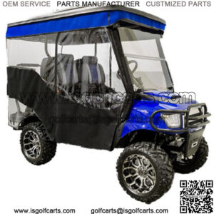 EZGO RXV Red Dot 3-Sided Black Vinyl Enclosure & Valance for Triple Track 84" Top (Fits 2008-Up)