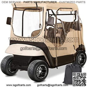 Golf Cart Enclosure 2 Passenger for EZGO TXT,Waterproof Portable Drivable Golf Cart Storage Cover,Travel 4-Sided Enclosure