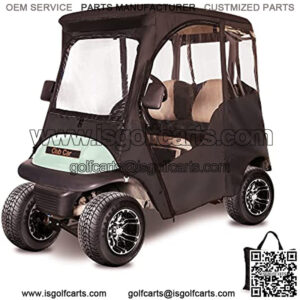 Deluxe Enclosure for Club Car Precedent 2 Passenger Golf Cart, 4-Sided Clear PVC Window Rain Cover with Zipper Entry