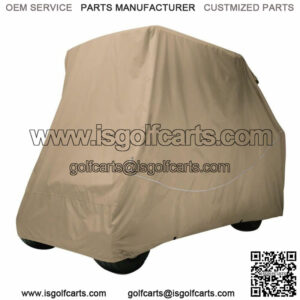 Classic Accessories Quick-Fit Cover for Golf Carts with Rear Seat and Short Roof