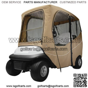 Classic Accessories Khaki 2 Passenger Deluxe Golf Cart Enclosure For Short Tops