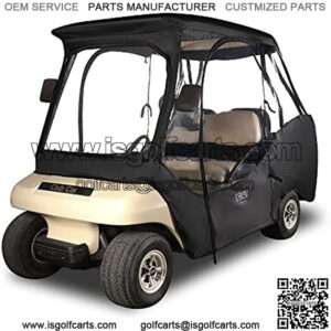 Golf Cart Enclosure for Club Car 4 Passenger Golf Cart Cover 4 Sides Zipper Doors Portable 360??Panoramic Transparent Window