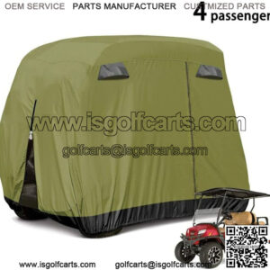 4 Passenger Golf Cart Cover Fit EZGO Club Car Yamaha 400D Cover Army Green