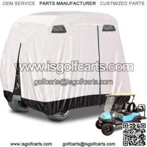 Universal 4 Passenger Golf Cart Cover for EZGO Club Car Yamaha -Silver Enclosure