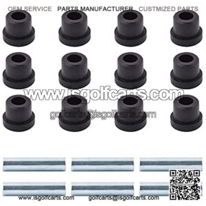 Spring Bushing Kit for Club Car DS Golf Cart G&E 1981-up and EZGO TXT 1994-up,Front & Rear/Shackle,1012303 1015583