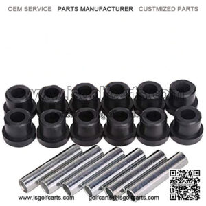 Golf Cart Bushing and Sleeve Kits for Club Car DS (1981-Up) and E-Z GO (1994-up) and EZGO TXT/Medalist 1994-up,Front or Rear Leaf Spring Bushing with Sleeve Kits 1015583, 1012303