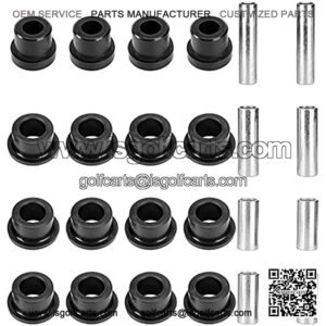 Front Lower Spring + Front Upper A Arm Suspension Bushing & Sleeve Kit for Golf Cart Club Car DS 1992 Up Gas & Electric