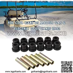 Bushing and Sleeve Kit EZGO TXT 1994 for Club Car DS, Golf Cart Front or Rear Leaf Spring & Front Upper A Arm Suspension,1015583 1012303 1992