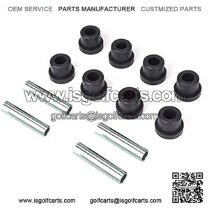 Golf Cart Rear Leaf Spring Bushing Kit for EZGO TXT/Medalist 1994-up, Club Car DS 1992-up, 8 Bushings 4 Metal Spacers