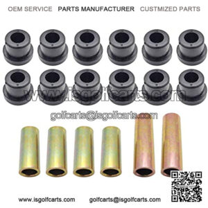 #1016346#1016349#1016350 Bushing & Sleeve Kit for Club Car DS Golf Cart Front/Rear Leaf Spring and Front Upper A Arm Suspension Replacement