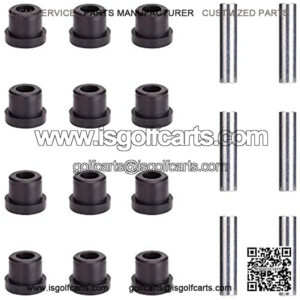 Golf Cart Rear Leaf Spring Bushing Kit for TXT/Medalist 1994-up, Club Car 1992-up, 12 Bushings 6 Metal Spacers