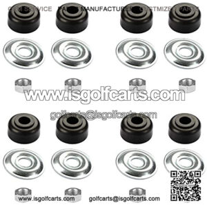Golf Cart Shock Bushing Kit Fits Club Car 1982&Up DS and Precedent and 1989&Up TXT Marathon Golf Cart, 4 Shock Bushing Kit for Front and Rear Shocks, Set of 4, Replaces OEM# 1011415