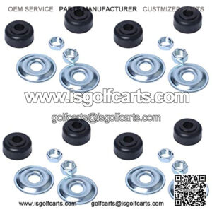 1011415 Golf Cart Shock Bushing Kit for Compatible with TXT 1989-Up Marathon Golf Cart Precedent Two or Four Front Rear Stud Club Car 1982-Up DS Rubber Bushing Retainer Washers Nut (Set of 4)