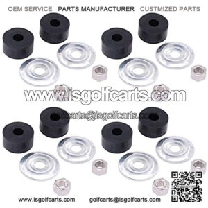 Shock Bushing Kit for 1989-Up TXT Marathon for Club Car DS Precedent 1982-Up Gas/Electric Golf Cart Front Rear Stud 1011415 Set of 4