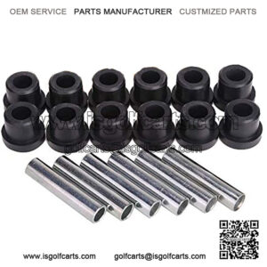 Bushing and Sleeve Kit for Club Car DS and TXT 1994-UP, Golf Cart Front or Rear Leaf Spring & Front Upper A Arm Suspension fit Club Car DS Models Gas & Electric 1981 + UP