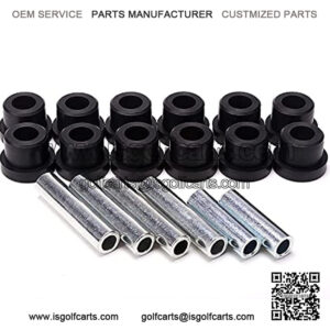 Golf Cart Complete Bushing Sleeve kit for Club Car Precedent 2004-up Rear Leaf Springs & Shackles, Replace OEM# 102506601 102506301 102506401
